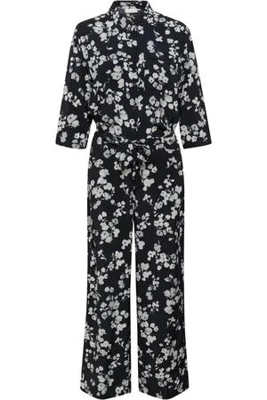 Kaffe Jumpsuits & Playsuits, Dame, Sort, XL, Marine Flower Jumpsuit Bukser