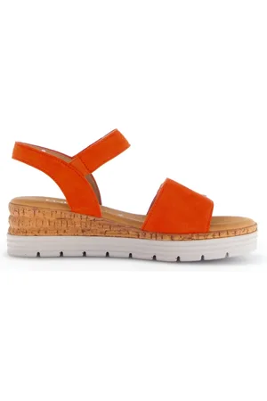 Gabor Sko, Dame, , 37 EU, Uld, Ruskindssandal med Velcro Lukning