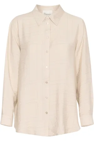 My Essential Wardrobe Bluser & Skjorter, Dame, , 2XL, Abstrakt Print Løstsiddende Skjorte