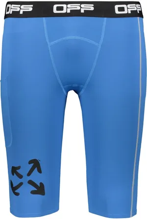 OFF-WHITE Sport, Herre, Blå, L, Polyester, Bermudashorts med kontrastsyninger