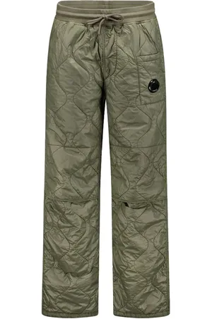 C.P. Company Bukser, Herre, Grøn, L, Nylon, Grøn Nylon Snørebukser med Goggle-lomme