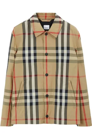 Burberry Jakke, Herre, Flerfarvet, M, Beige Sussex Check Moderne Skjorte