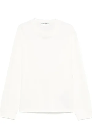 OUR LEGACY Top, Herre, Hvid, 2XL, Bomuld, Tour Longsleeve Raw Band Jersey