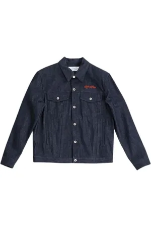 OFF-WHITE Jakke, Herre, Blå, L, Denim, Denimjakke