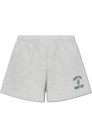 Sporty & Rich Shorts, Dame, Grå, M, Bomuld, Shorts fra Preppy kollektionen