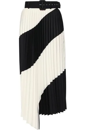 OFF-WHITE Nederdel, Dame, Hvid, M, Polyester, Plisseret nederdel