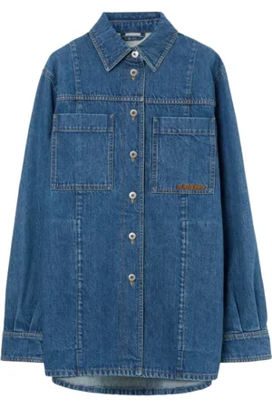 Burberry Jakke, Dame, Blå, S, Denim, Denim Jakke A3322