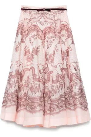 ZIMMERMANN Nederdel, Dame, Flerfarvet, S, Blomstret Mini Nederdel