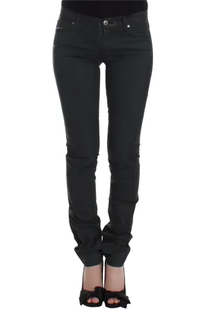 ERMANNO SCERVINO Jeans, Dame, Grøn, W26, Bomuld, Mørkegrønne Slim Fit Jeans