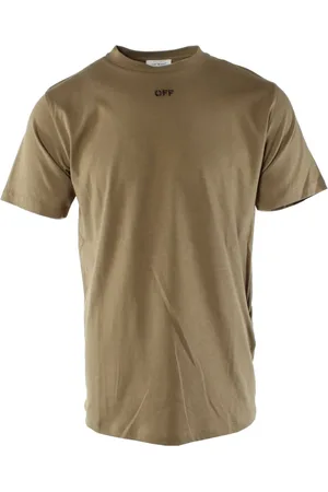 OFF-WHITE Top, Herre, Brun, S, Bomuld, Brun T-shirt
