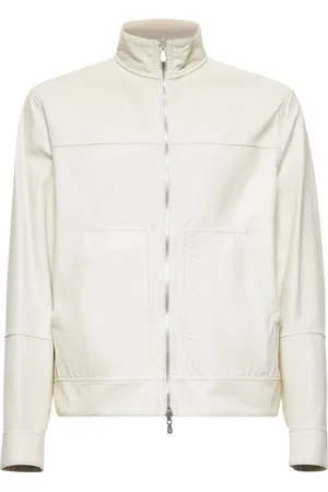 Brunello Cucinelli Jakke, Herre, , L, Læder, Reversible Bomber Jakke