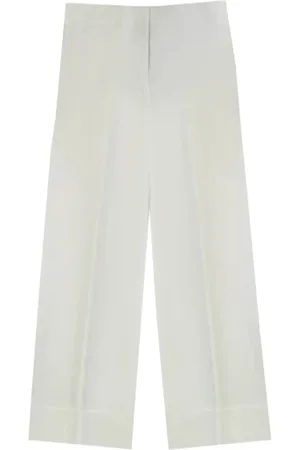 Incotex Bukser, Dame, Hvid, XS, Linned, Regular Fit Lyocell Linned Twill Bukser