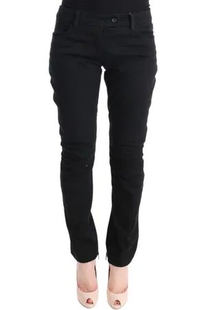 ERMANNO SCERVINO Bukser, Dame, Sort, XS, Bomuld, Chic sorte slim fit bukser