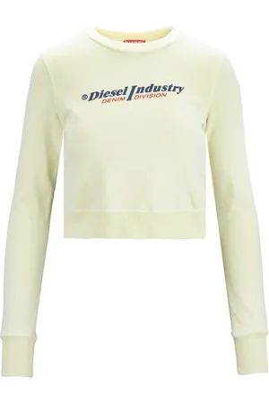 Diesel Sweathshirts & Hoodies, Dame, Gul, XS, Bomuld, Pullover Sweatshirt