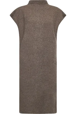 Filippa K Kjole, Dame, Brun, M, Denim, Denim Kjole med Flere Taljebånd