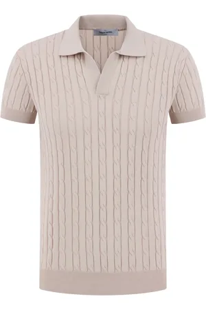 Gran Sasso Top, Herre, , XL, Uld, Stilfuld Zand Polo Skjorte