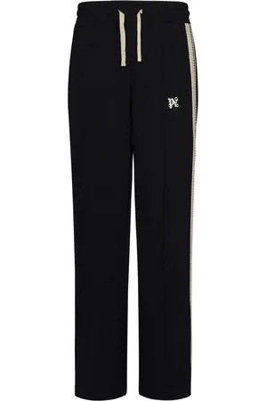 Palm Angels Bukser, Herre, Sort, M, Bomuld, Monogram Piquet Sorte Træningsbukser
