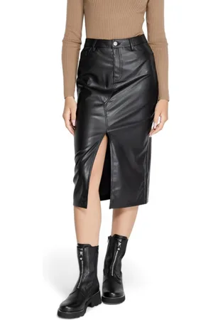 ONLY Nederdel, Dame, Sort, M, Polyester, Sort Enkel Polyester Nederdel med Lynlås