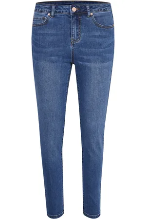 Kaffe Jeans, Dame, Blå, L, Denim, Kasinem Hw 7/8 Jeans Bukser