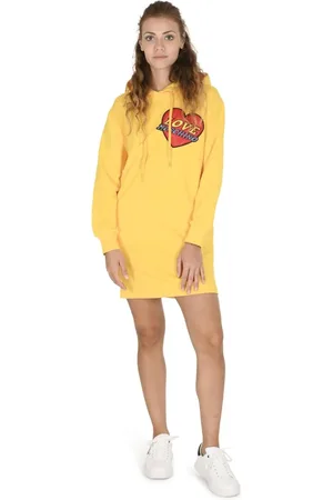Moschino Sweathshirts & Hoodies, Dame, Gul, XS, Bomuld, Gul Hættetrøje