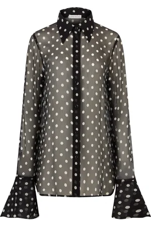 Nina Ricci Bluser & Skjorter, Dame, Sort, XS, Skjorte med klokkeærmer