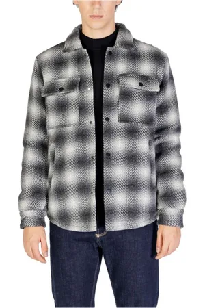 GIANNI LUPO Jakke, Herre, Grå, XL, Uld, Sort Uld-Blazer Mænds Frakke