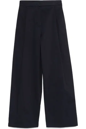 Emporio Armani Bukser, Dame, Blå, XS, Blå bukser med dartdetaljer