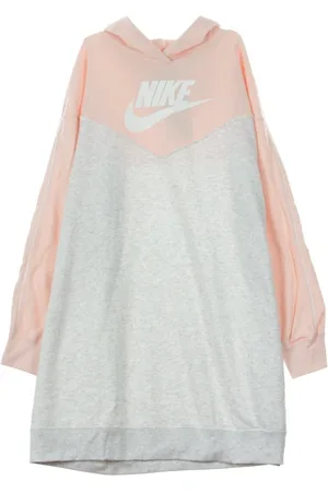 Nike Kjole, Dame, Hvid, 2XL, Bomuld, Heritage Hoody Kjole