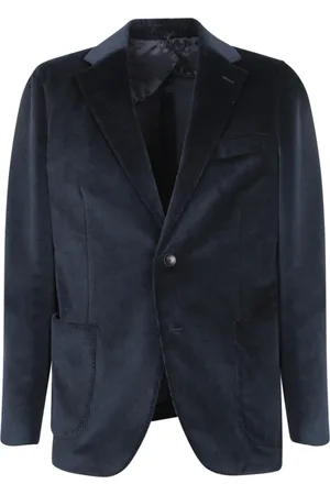 LARDINI Jakke, Herre, Blå, M, Uld, Blå Blazer Elevér Stil Sofistikeret