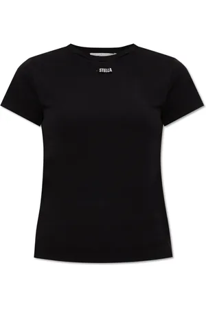 Stella McCartney Top, Dame, Sort, M, Bomuld, Logo Charm T-Shirt