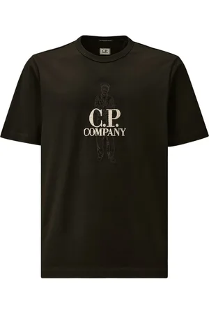 C.P. Company Top, Herre, Sort, L, Bomuld, Sort Bomuld Almindelig T-shirt