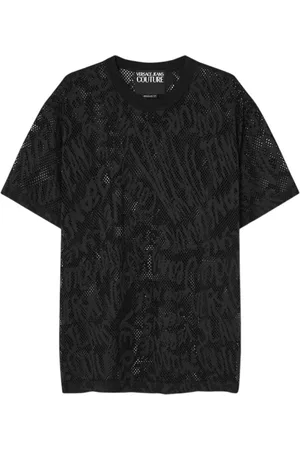 VERSACE Top, Herre, Sort, XL, Sort knap-up skjorte