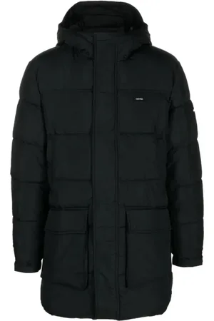 Calvin Klein Jakke, Herre, Sort, L, Nylon, Crinkle Nylon Lang Quilt