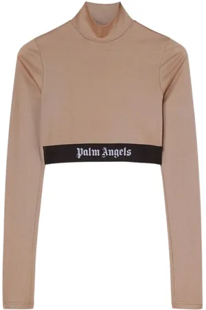 Palm Angels Top, Dame, , XS, Bomuld, Logo Skin Top