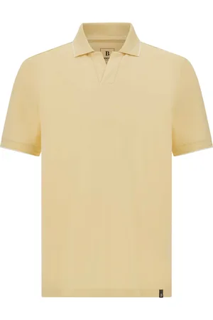 Boggi Milano Top, Herre, Gul, M, Bomuld, Højtydende Piqué Polo Shirt