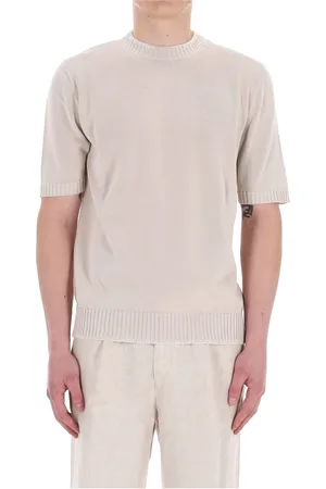 ELEVENTY Top, Herre, , L, Bomuld, Luksus T-shirt i Crepe Bomuld