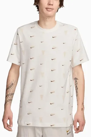 Nike Top, Herre, Hvid, S, Bomuld, Casual Løstsiddende Bomulds T-shirt