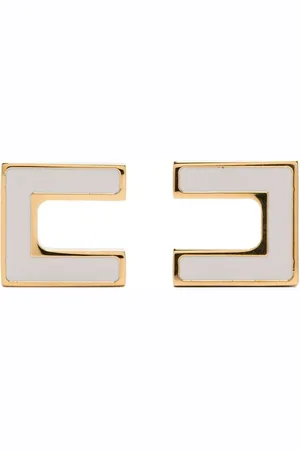 Elisabetta Franchi Tilbehør, Dame, Gul, ONE SIZE, Uld, Butterfly Fastening Guld Øreringe
