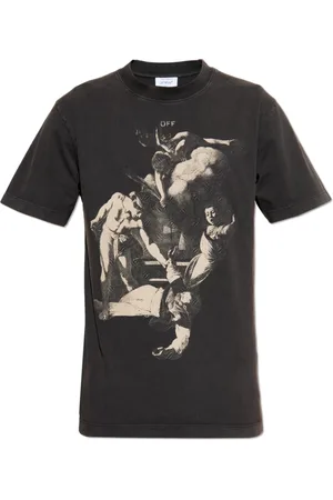OFF-WHITE Top, Herre, Grå, M, Bomuld, Logo T-Shirt