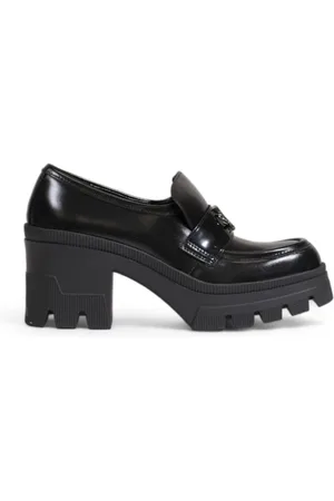 Calvin Klein Sko, Dame, Sort, 41 EU, Læder, Sort læder Slip-On Blokhæl Mokkasin