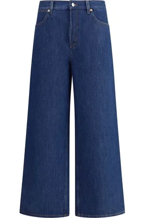 Gucci Jeans, Dame, Blå, W26, Moderne Wide Leg Jeans