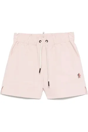 Moncler Shorts, Dame, Lyserød, XS, Uld, Koralfarvede vindtætte shorts med lommer