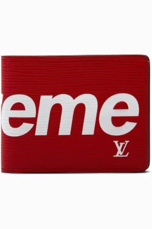 Supreme Tilbehør, unisex, Rød, ONE SIZE, Rød Hvid Pung Louis Vuitton Stil