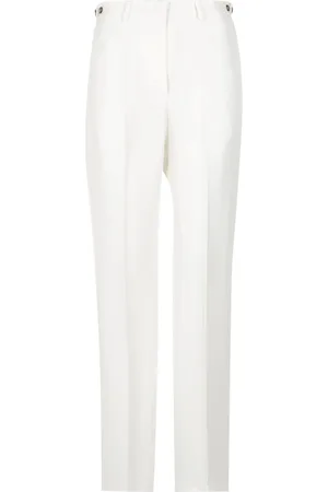 Msgm Bukser, Dame, Hvid, XS, Uld, High Waist Chinos