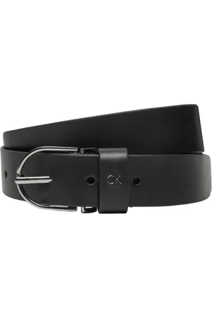 Calvin Klein Tilbehør, Dame, Sort, 100 CM, Læder, Klassisk læderbælte