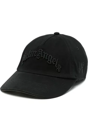 Palm Angels Tilbehør, Herre, Sort, ONE SIZE, Bomuld, Justerbar Five-Panel Cap med Rem