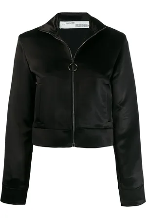 OFF-WHITE Sweathshirts & Hoodies, Dame, Sort, XS, Bomuld, Tracksuit Zip-through Sweatshirt