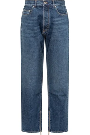 OFF-WHITE Jeans, Herre, Blå, W32, Skate Fit Jeans med Arrow Logo