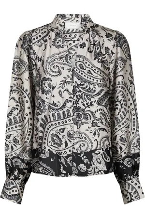 Neo Noir Bluser & Skjorter, Dame, , M, Polyester, Pailsey Bluse med Pufærmer