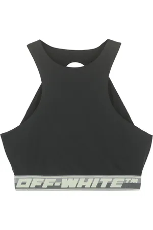 OFF-WHITE Top, Dame, Sort, 2XS, Open Back Techno Fabric Top